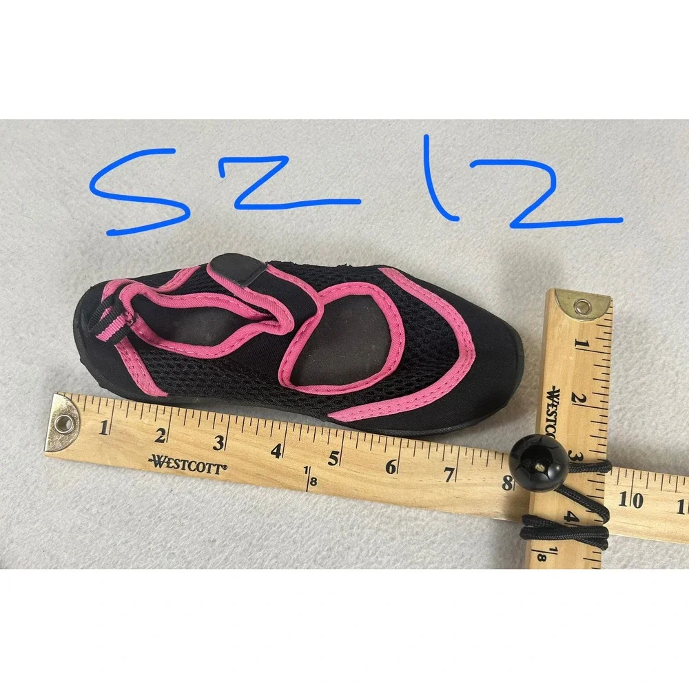 Unbranded Water Shoes Kids Size 12 Black Pink Gorpcore